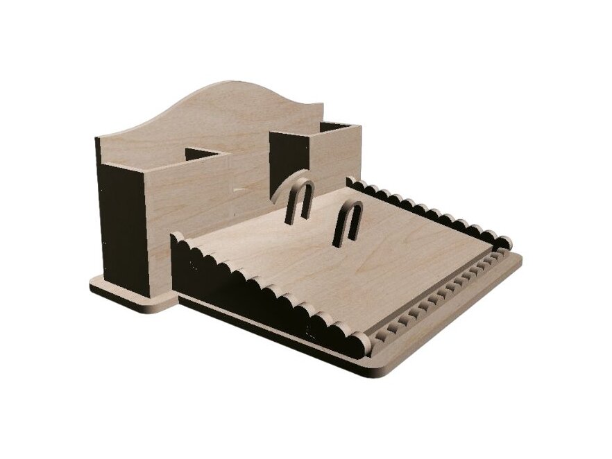 Intra απο ξύλο plywood 3mm-4mm πάχος – Οργανωτής γραφείου 20x20 cm INTRAVECTRY-MY551603