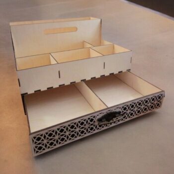 Intra απο ξύλο plywood 3mm-4mm πάχος – Ξύλινη οργάνωση γραφείου με συρτάρι 35x40 cm INTRAVECTRY-MY544649 - Image 3