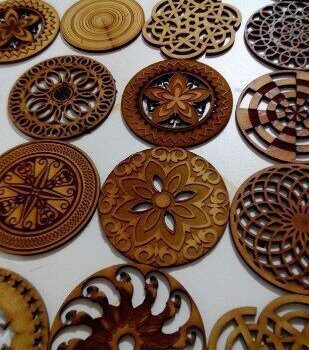 Intra απο ξύλο plywood 3mm-4mm πάχος – Σουβέρ Mandala 30x35 cm INTRAVECTRY-MY547038 - Image 1