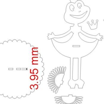 Intra απο ξύλο plywood 3mm-4mm πάχος – Θήκη χαρτοπετσέτας Frog Princess 35x40 cm INTRAVECTRY-MY547092 - Image 2