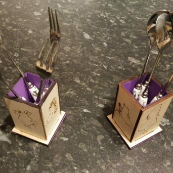 Intra απο ξύλο plywood 3mm-4mm πάχος – Θήκη για μαχαιροπίρουνα τσαγιού ξύλο CDR SVG 20x20 cm INTRAVECTRY-MY557702 - Image 1