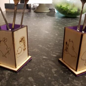 Intra απο ξύλο plywood 3mm-4mm πάχος – Θήκη για μαχαιροπίρουνα τσαγιού ξύλο CDR SVG 20x20 cm INTRAVECTRY-MY557702 - Image 2