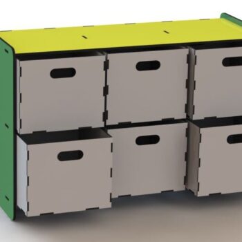 Intra απο ξύλο plywood 3mm-4mm πάχος – Έξι συρταριέρα 40x45 cm INTRAVECTRY-MY553023 - Image 1