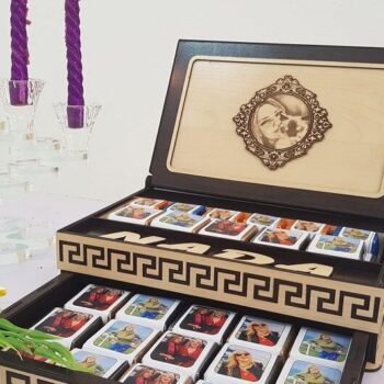 Intra απο ξύλο plywood 3mm-4mm πάχος – Διακοσμητικό κουτί δώρου σοκολάτας 40x40 cm INTRAVECTRY-MY551937 - Image 4