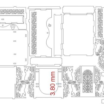 Intra απο ξύλο plywood 3mm-4mm πάχος – Ξυλογλυπτικό ρολόι 25x25 cm INTRAVECTRY-MY542866 - Image 5
