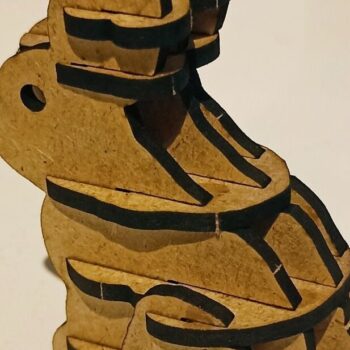 Intra απο ξύλο plywood 3mm-4mm πάχος – ξύλο 3D Ξύλινου Μοντέλου DXF Bunny Rabbit 15x20 cm INTRAVECTRY-MY542910 - Image 2