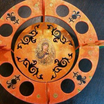 Intra απο ξύλο plywood 3mm-4mm πάχος – Πασχαλινή αυγοθήκη με θρησκευτικό ξύλο πινακίδων 10x10 cm INTRAVECTRY-MY552386 - Image 3