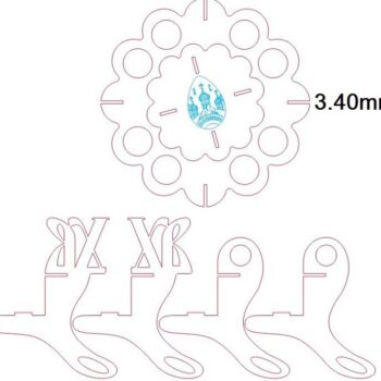 Intra απο ξύλο plywood 3mm-4mm πάχος – Πασχαλινή αυγοθήκη με θρησκευτικό ξύλο πινακίδων 10x10 cm INTRAVECTRY-MY552386 - Image 4