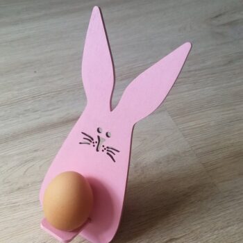 Intra απο ξύλο plywood 3mm-4mm πάχος – Πασχαλινό χαριτωμένο λαγουδάκι αυγό σταντ ξύλο 40x45 cm INTRAVECTRY-MY542922 - Image 2