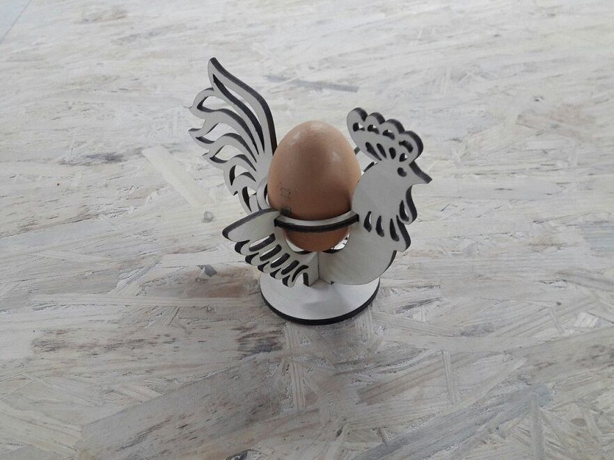 Intra απο ξύλο plywood 3mm-4mm πάχος – Βάση επίδειξης ειδώλου κοτόπουλου Πασχαλινού αυγού 50x60 cm INTRAVECTRY-MY542929