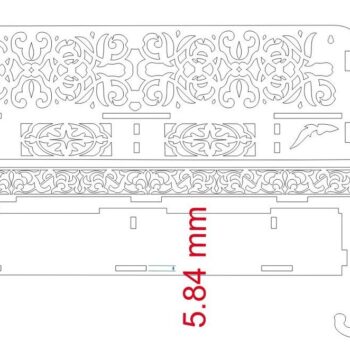 Intra απο ξύλο plywood 3mm-4mm πάχος – Κλειδοθήκη με Ράφι 20x20 cm INTRAVECTRY-MY543700 - Image 2