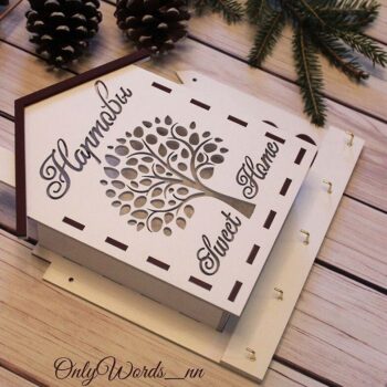 Intra απο ξύλο plywood 3mm-4mm πάχος – Θήκη κλειδιού γραμματοκιβωτίου εσωτερικού χώρου 20x25 cm INTRAVECTRY-MY542945 - Image 1