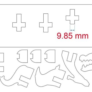 Intra απο ξύλο plywood 3mm-4mm πάχος – Επιτοίχια κλειδοθήκη με γάντζους σε σχήμα ζώου 35x40 cm INTRAVECTRY-MY554269 - Image 2