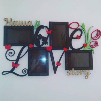 Intra απο ξύλο plywood 3mm-4mm πάχος – Κορνίζα μας Love Story 50x60 cm INTRAVECTRY-MY543579 - Image 2