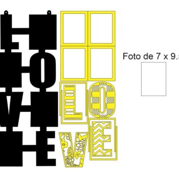 Intra απο ξύλο plywood 3mm-4mm πάχος – ξύλο κολάζ με κορνίζα τοίχου αγάπης 40x40 cm INTRAVECTRY-MY543396 - Image 2