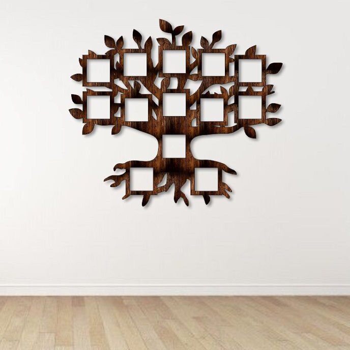 Intra απο ξύλο plywood 3mm-4mm πάχος – ξύλο κορνίζας για μεγάλο οικογενειακό δέντρο 20x20 cm INTRAVECTRY-MY542980