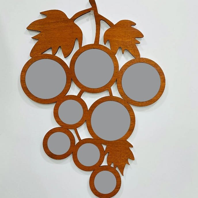 Intra απο ξύλο plywood 3mm-4mm πάχος – ξύλο οικογενειακής κορνίζας Grapes 25x25 cm INTRAVECTRY-MY542982