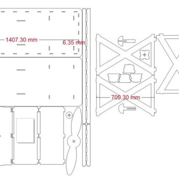 Intra απο ξύλο plywood 3mm-4mm πάχος – Ξύλινο τραπέζι σε σχήμα αεροπλάνου 15x20 cm INTRAVECTRY-MY552165 - Image 3