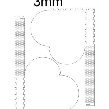 Intra απο ξύλο plywood 3mm-4mm πάχος – Κουτί δώρου Χρόνια Πολλά Καρδιά 40x40 cm INTRAVECTRY-MY553536 - Image 2