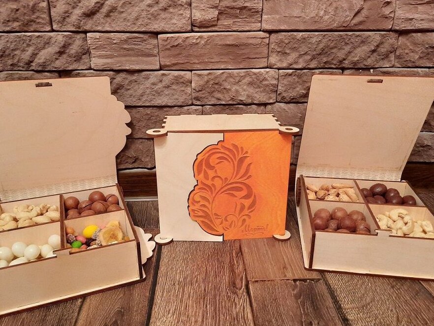 Intra απο ξύλο plywood 3mm-4mm πάχος – Κουτί δώρου ξηρών φρούτων για τις 8 Μαρτίου 30x35 cm INTRAVECTRY-MY553843