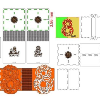 Intra απο ξύλο plywood 3mm-4mm πάχος – Κουτί δώρου ξηρών φρούτων για τις 8 Μαρτίου 10x10 cm INTRAVECTRY-MY544823 - Image 5