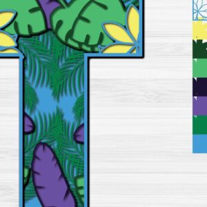 Intra απο ξύλο plywood 3mm-4mm πάχος – Summer Letter T Paper Cut Δίασταση  20x20 cm INTRAFABR-31293865