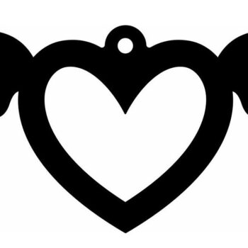 Intra απο ξύλο plywood 3mm-4mm πάχος – Στολίδι με φτερά αγγέλου 30x30 cm INTRAVECTRY-MY549435 - Image 3