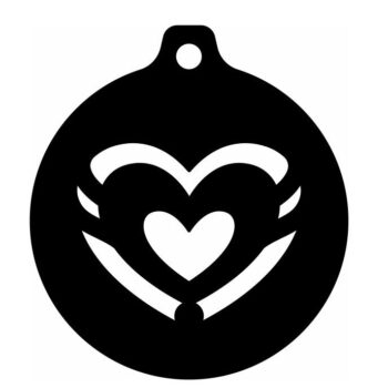 Intra απο ξύλο plywood 3mm-4mm πάχος – Καρδιά Χριστουγεννιάτικη μπάλα στολίδι 15x20 cm INTRAVECTRY-MY552780 - Image 3