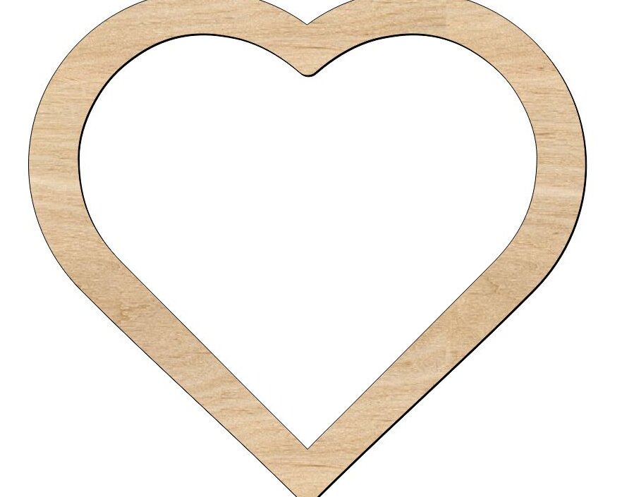 Intra απο ξύλο plywood 3mm-4mm πάχος – Χοντρό περίγραμμα Ξύλινο σχήμα καρδιάς για ξύλο χειροτεχνίας DIY 30x35 cm INTRAVECTRY-MY543083