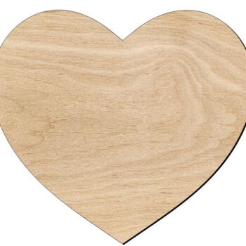 Intra απο ξύλο plywood 3mm-4mm πάχος – Ξύλινο κενό ξύλο σε σχήμα καρδιάς χειροτεχνίας 12x15 cm INTRAVECTRY-MY561303 - Image 1