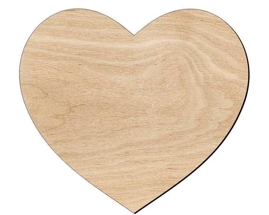 Intra απο ξύλο plywood 3mm-4mm πάχος – Ξύλινο κενό ξύλο σε σχήμα καρδιάς χειροτεχνίας 25x25 cm INTRAVECTRY-MY543084