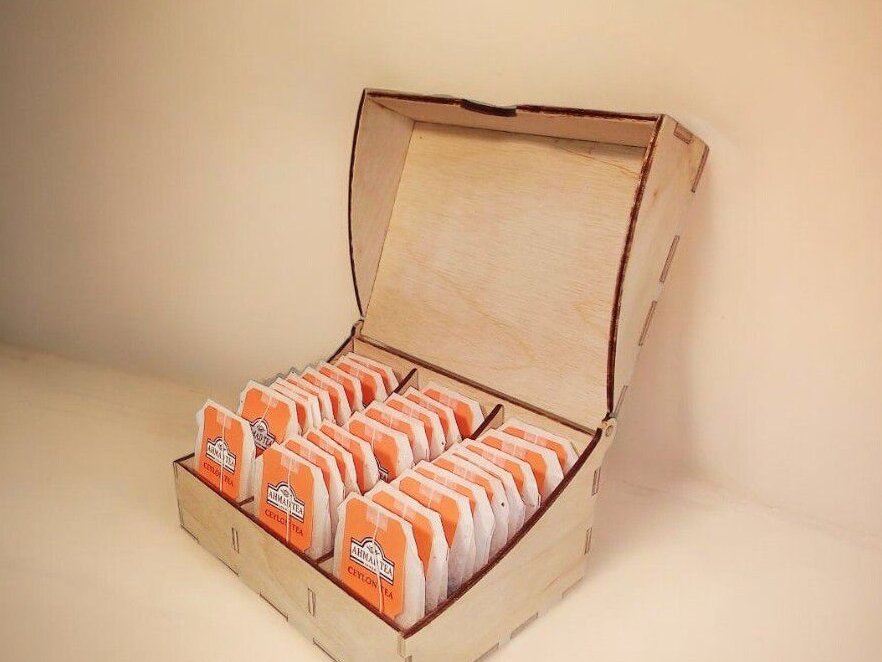 Intra απο ξύλο plywood 3mm-4mm πάχος – Ξύλινο κουτί αποθήκευσης σε φακελάκι τσαγιού 40x45 cm INTRAVECTRY-MY543645