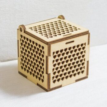 Intra απο ξύλο plywood 3mm-4mm πάχος – Ξύλινο κουτί κοσμημάτων με καρδιές 25x25 cm INTRAVECTRY-MY553881 - Image 2