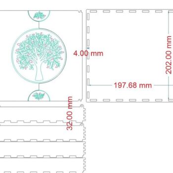 Intra απο ξύλο plywood 3mm-4mm πάχος – Ξύλινο κουτί άλμπουμ φωτογραφιών 40x45 cm INTRAVECTRY-MY543108 - Image 3