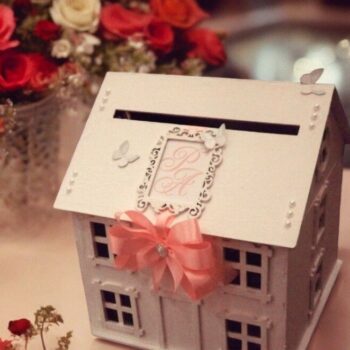 Intra απο ξύλο plywood 3mm-4mm πάχος – Κουτί για κάρτες γάμου Ξύλινο Σπίτι 30x35 cm INTRAVECTRY-MY543109 - Image 1