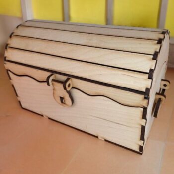 Intra απο ξύλο plywood 3mm-4mm πάχος – Κουτί αποθήκευσης αναμνηστικών σεντούκι θησαυρού που κλειδώνει 10x10 cm INTRAVECTRY-MY545991 - Image 1