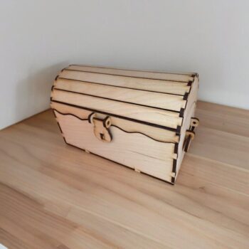 Intra απο ξύλο plywood 3mm-4mm πάχος – Κουτί αποθήκευσης αναμνηστικών σεντούκι θησαυρού που κλειδώνει 10x10 cm INTRAVECTRY-MY545991 - Image 2