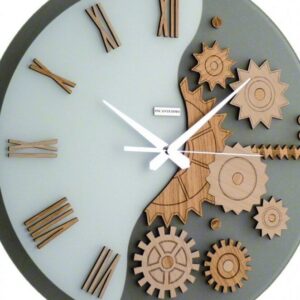 Intra απο ξύλο plywood 3mm-4mm πάχος – Ξύλινο ρολόι με γρανάζια 15x20 cm INTRAVECTRY-MY546997