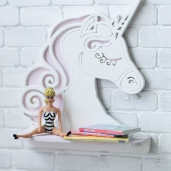 Intra απο ξύλο plywood 3mm-4mm πάχος – Ράφι τοίχου Unicorn για Παιδικό Δωμάτιο 25x30 cm INTRAVECTRY-MY544875 - Image 2