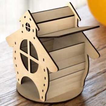 Intra απο ξύλο plywood 3mm-4mm πάχος – Ξύλινη καλύβα για τσάι 15x20 cm INTRAVECTRY-MY543884 - Image 1