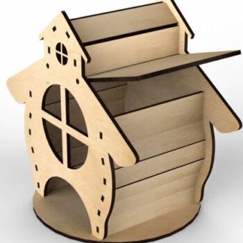 Intra απο ξύλο plywood 3mm-4mm πάχος – Ξύλινη καλύβα για τσάι 15x20 cm INTRAVECTRY-MY543884 - Image 2