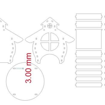 Intra απο ξύλο plywood 3mm-4mm πάχος – Ξύλινη καλύβα για τσάι 15x20 cm INTRAVECTRY-MY543884 - Image 3