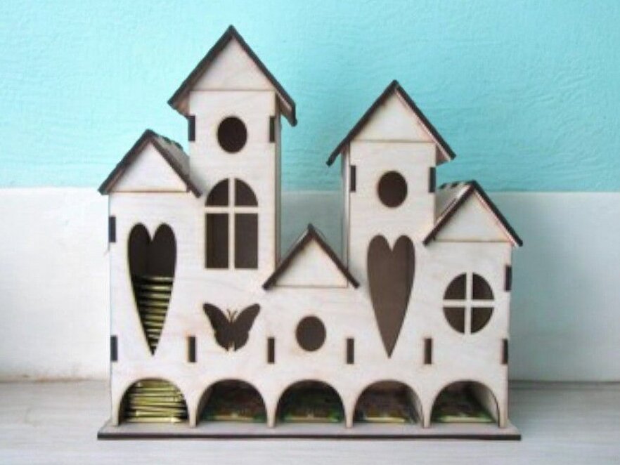 Intra απο ξύλο plywood 3mm-4mm πάχος – Townhouse Tea Bag Dispenser 25x30 cm INTRAVECTRY-MY547052