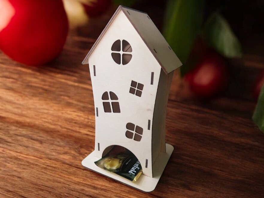 Intra απο ξύλο plywood 3mm-4mm πάχος – Ξύλινο τεϊοθήκη για φακελάκια τσαγιού 25x30 cm INTRAVECTRY-MY543911