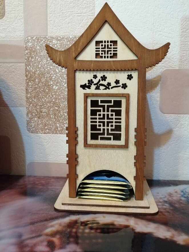 Intra απο ξύλο plywood 3mm-4mm πάχος – Κινέζικη θήκη για φακελάκι τσαγιού 12x15 cm INTRAVECTRY-MY551965