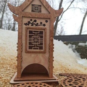 Intra απο ξύλο plywood 3mm-4mm πάχος – Κινέζικη θήκη για φακελάκι τσαγιού 12x15 cm INTRAVECTRY-MY551965 - Image 2