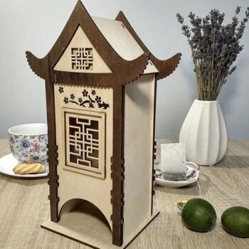 Intra απο ξύλο plywood 3mm-4mm πάχος – Κινέζικη θήκη για φακελάκι τσαγιού 12x15 cm INTRAVECTRY-MY551965 - Image 3