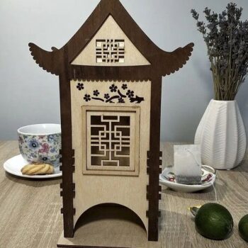 Intra απο ξύλο plywood 3mm-4mm πάχος – Κινέζικη θήκη για φακελάκι τσαγιού 12x15 cm INTRAVECTRY-MY551965 - Image 4