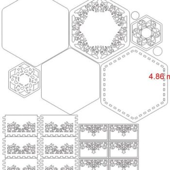 Intra απο ξύλο plywood 3mm-4mm πάχος – Ξύλινο εξάγωνο κουτί 5mm 12x15 cm INTRAVECTRY-MY558369 - Image 2
