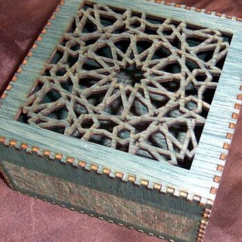 Intra απο ξύλο plywood 3mm-4mm πάχος – Ξύλινο διακοσμητικό κουτί μπιμπελό 20x20 cm INTRAVECTRY-MY556786 - Image 2